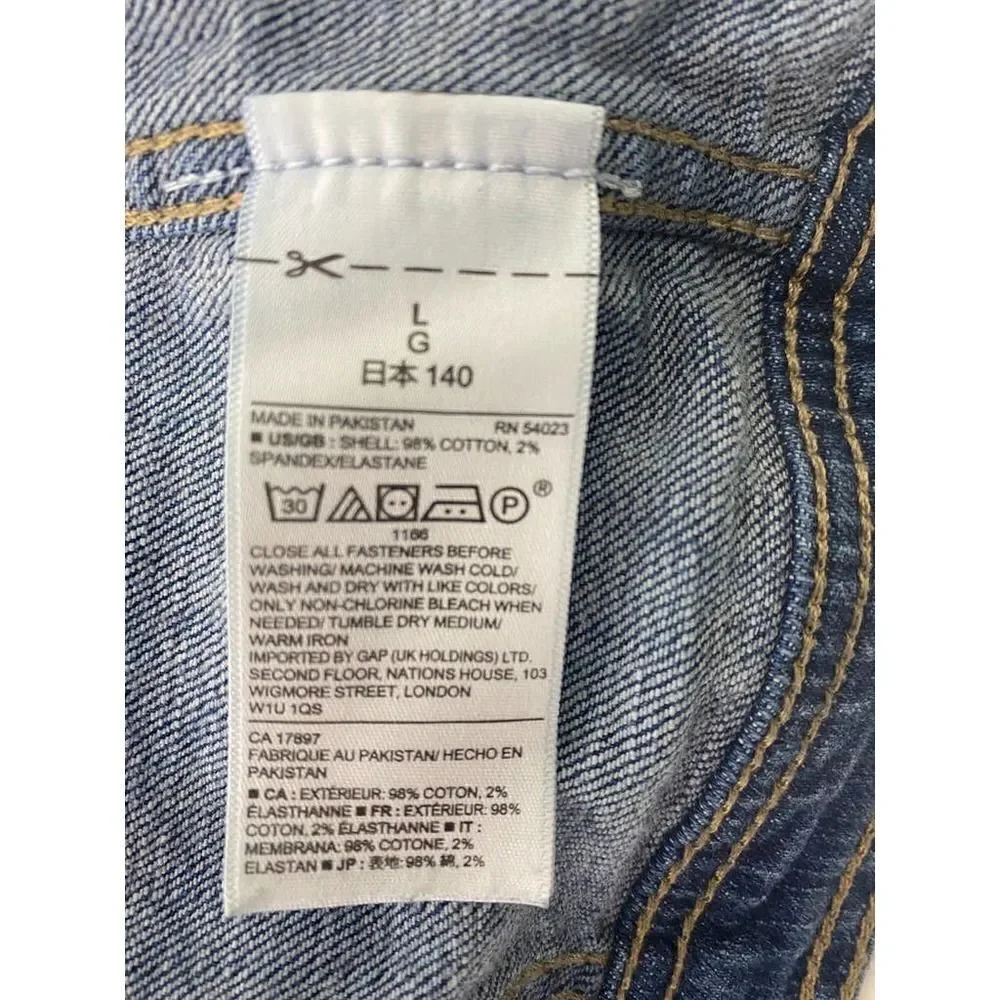 GAP Kids Jean Jacket Blue Distressed - Large
